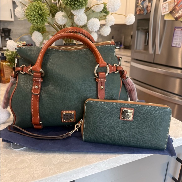 Dooney & Bourke Handbags - Dooney & Bourke Forest pebble grain satchel with matching wallet